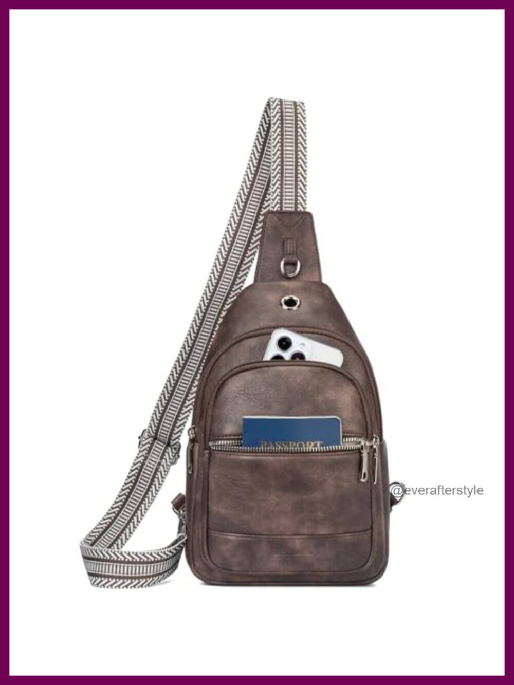 7L Sling Bag Crossbody Women PU Leather Travel Purse
